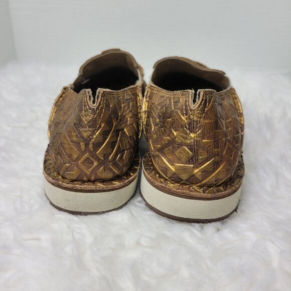 ARIAT Cruiser Womens Slip On Size 9.5 Copper Blanket Embossed Shoes - Picture 4 of 10